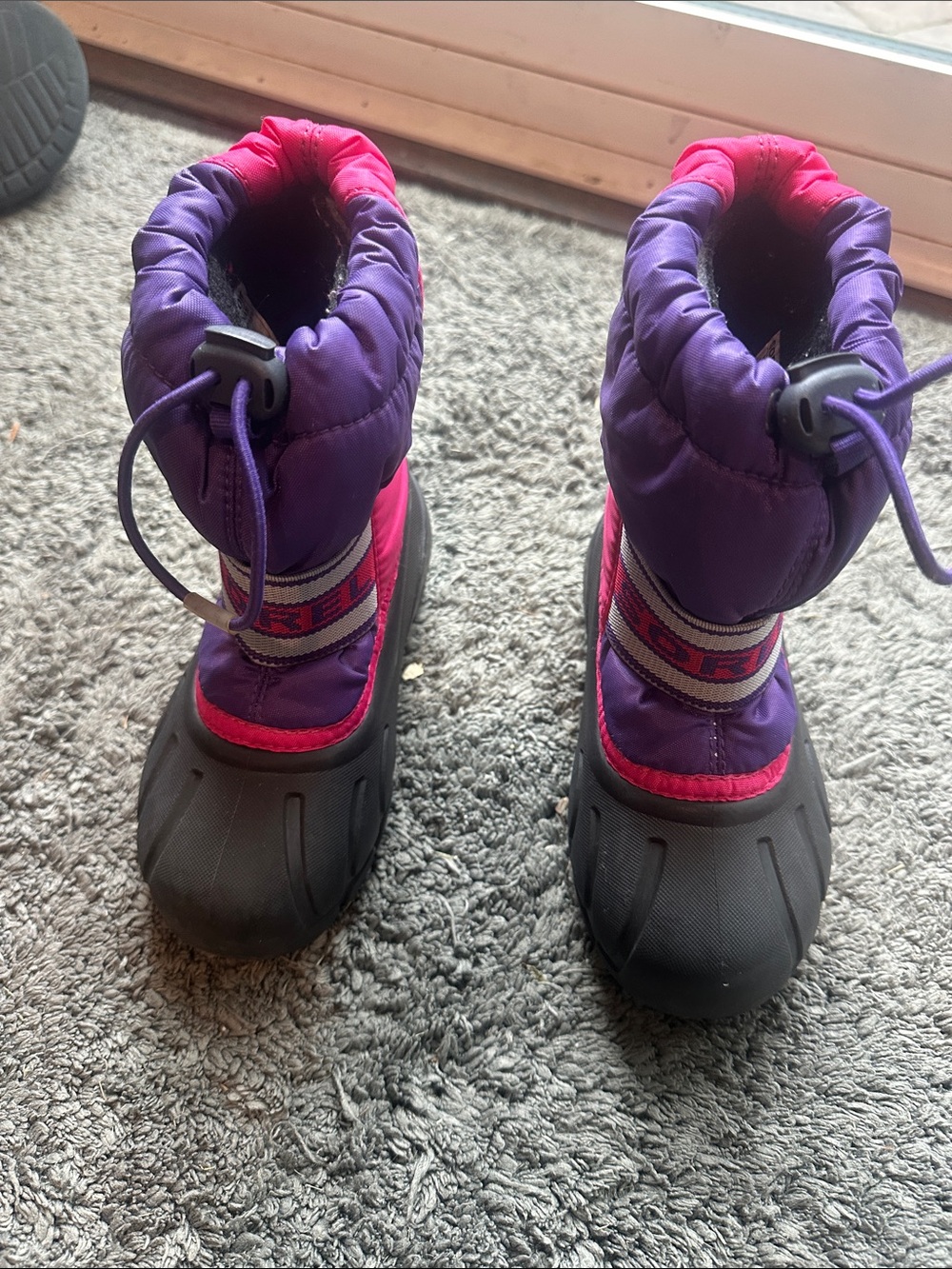 Sorel Purple and Pink Kids Snow Boots